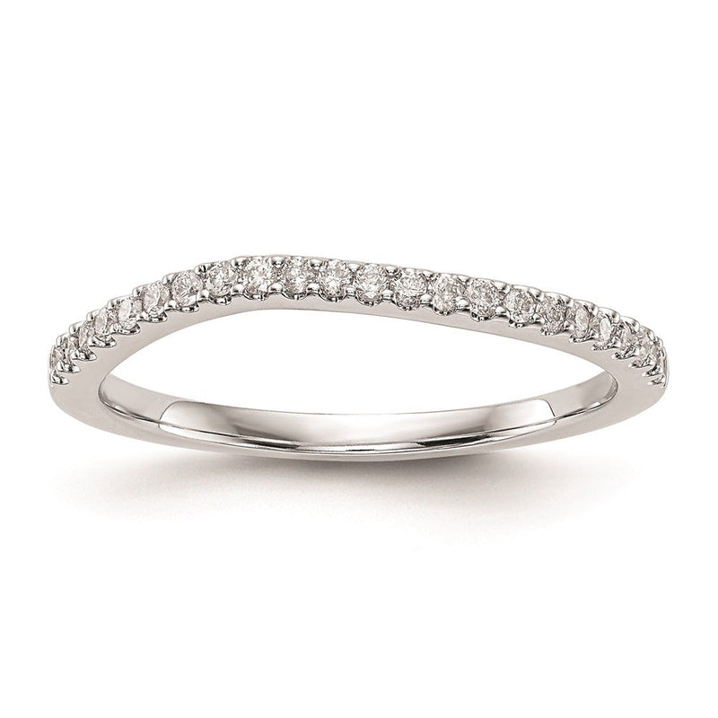 Trauring aus 14K Weißgold mit natürlichen Diamanten
