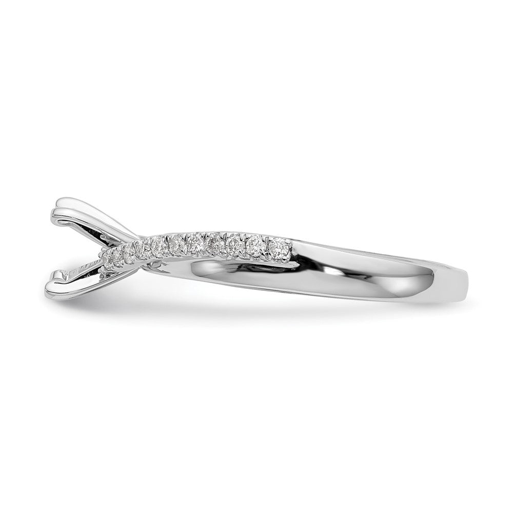 14K Weißgold Verlobungsring mit 0,125 ct. im Peg-Set gefassten Labor-gezüchteten Diamanten VS/SI+ G+