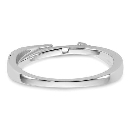 14K Weißgold Verlobungsring mit 0,125 ct. im Peg-Set gefassten Labor-gezüchteten Diamanten VS/SI+ G+