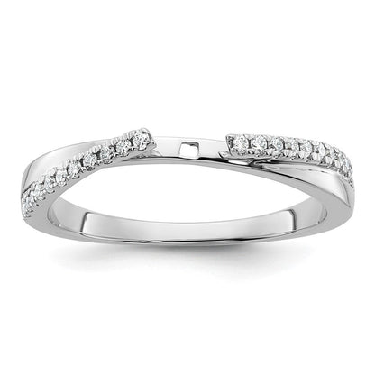 14K Weißgold Verlobungsring mit 0,125 ct. im Peg-Set gefassten Labor-gezüchteten Diamanten VS/SI+ G+