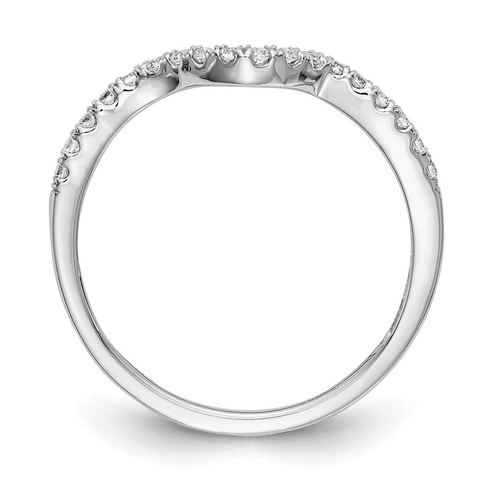 14K Weißgold Ehering mit natürlichen Diamanten