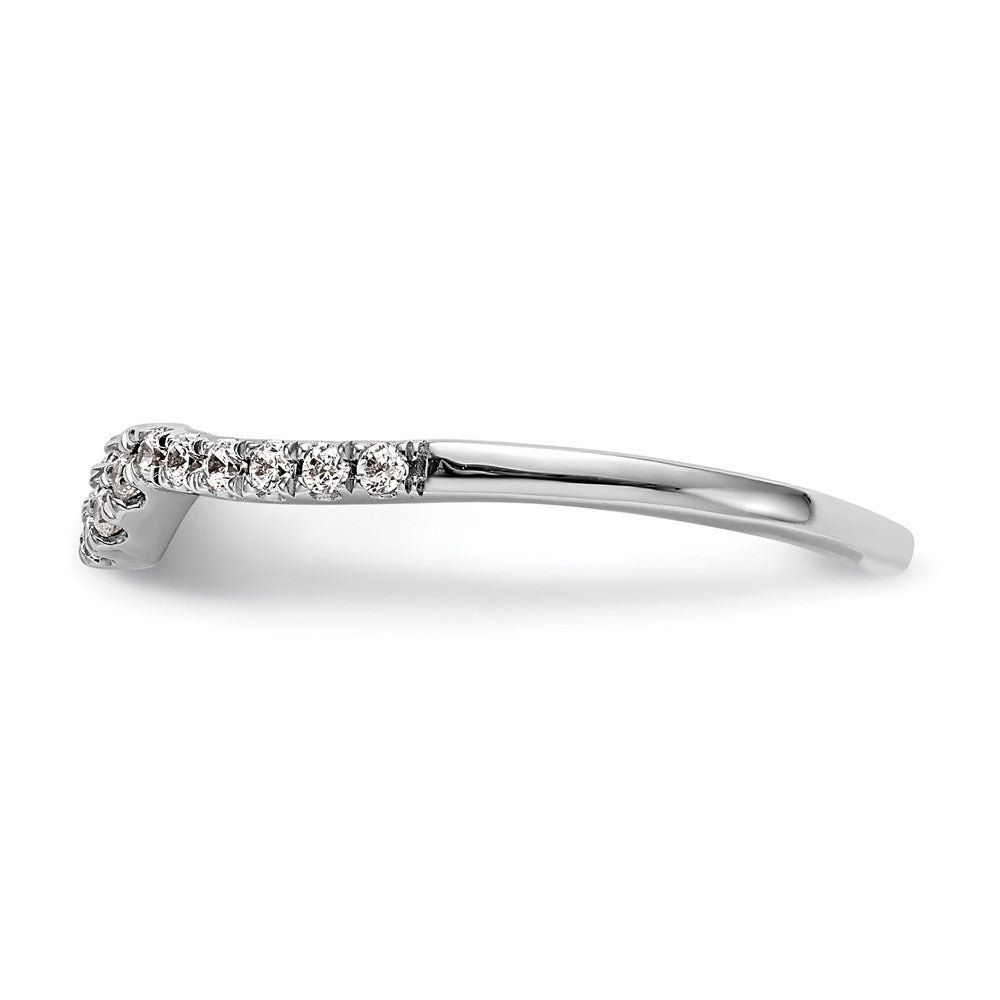 14K Weißgold Ehering mit natürlichen Diamanten