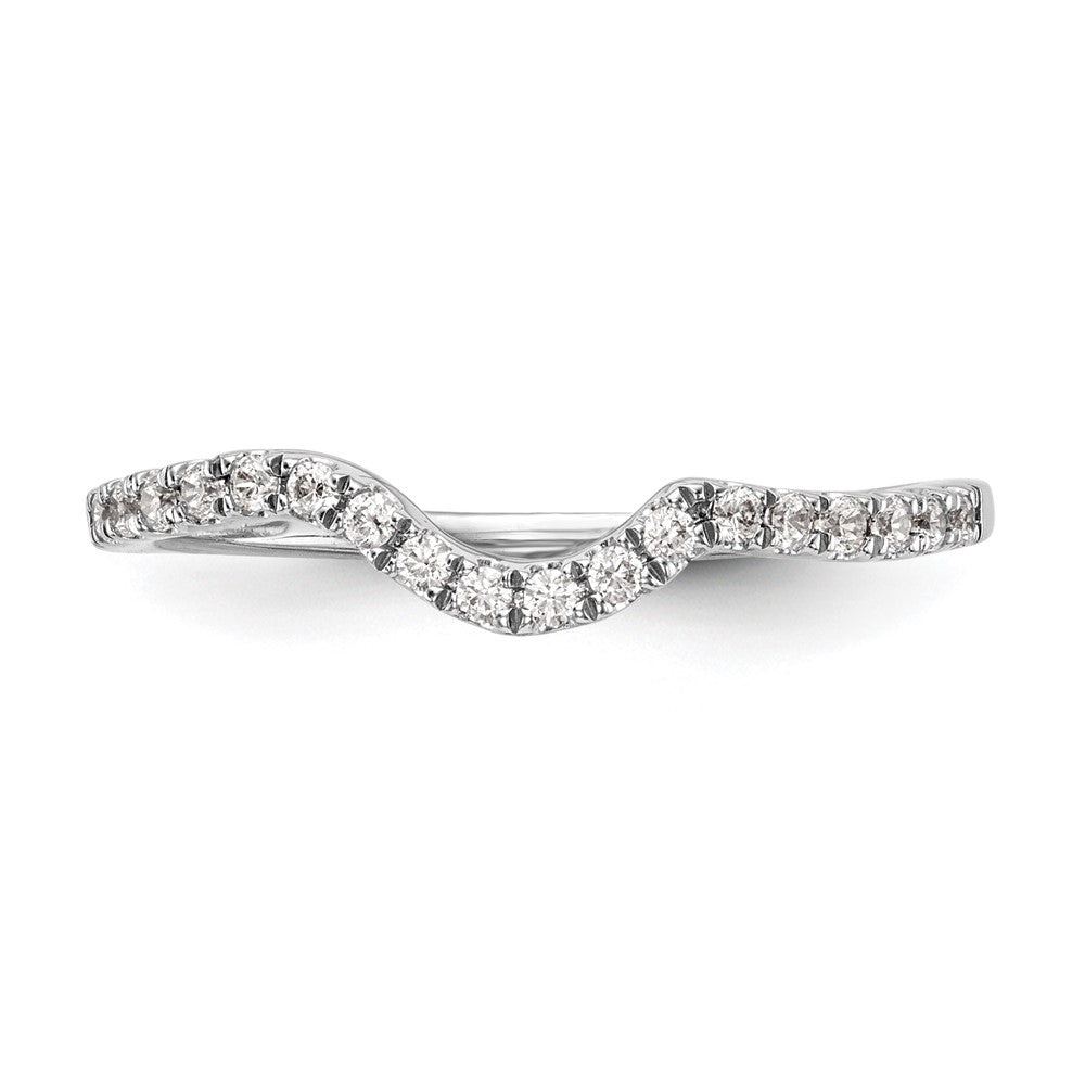 14K Weißgold Ehering mit natürlichen Diamanten