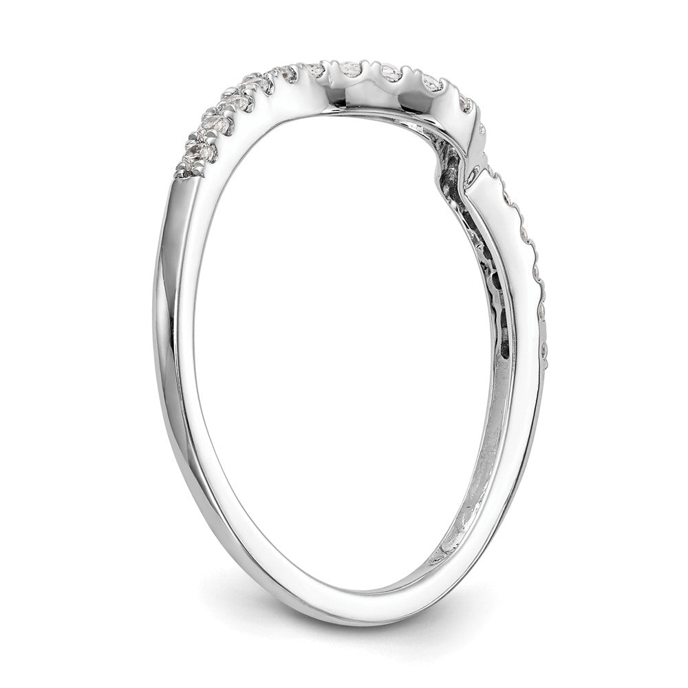 14K Weißgold Ehering mit natürlichen Diamanten