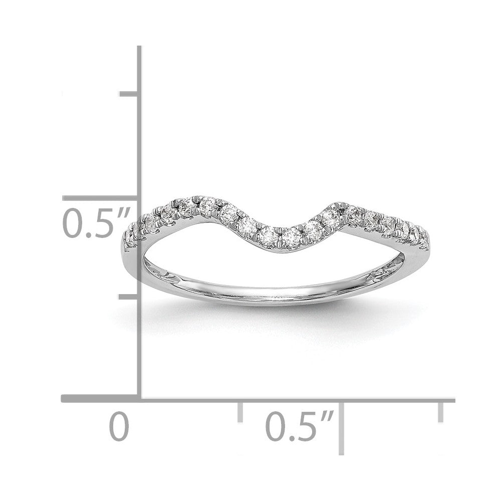 14K Weißgold Ehering mit natürlichen Diamanten