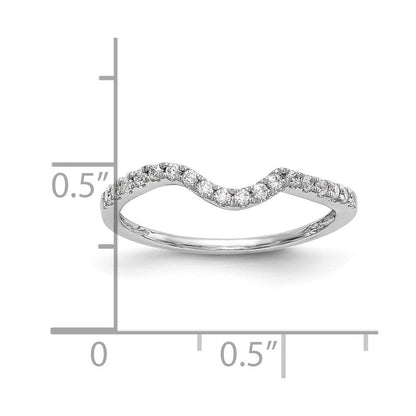 14K Weißgold Ehering mit natürlichen Diamanten