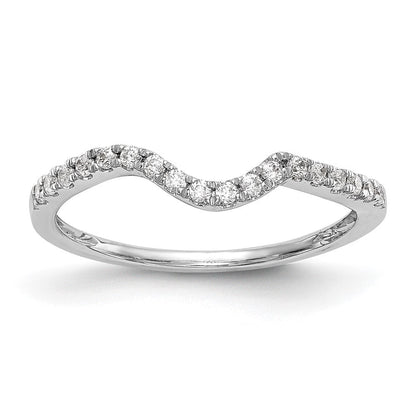 14K Weißgold Ehering mit natürlichen Diamanten