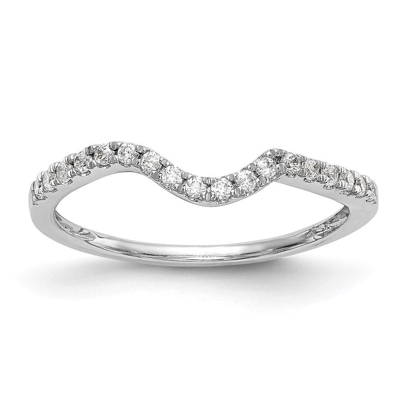14K Weißgold Ehering mit natürlichen Diamanten