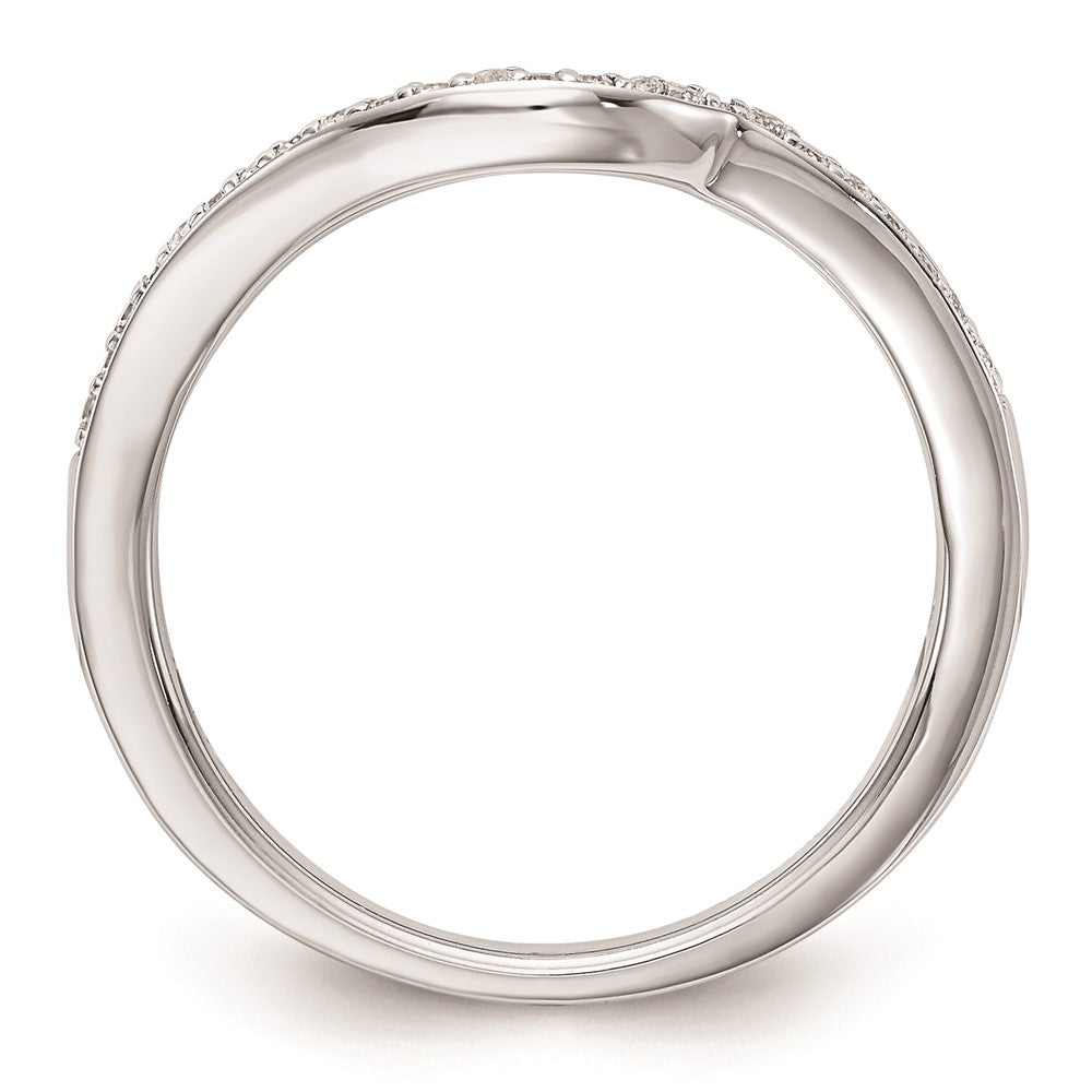 14K Weißgold Ehering mit natürlichen Diamanten
