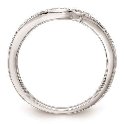 14K Weißgold Ehering mit natürlichen Diamanten