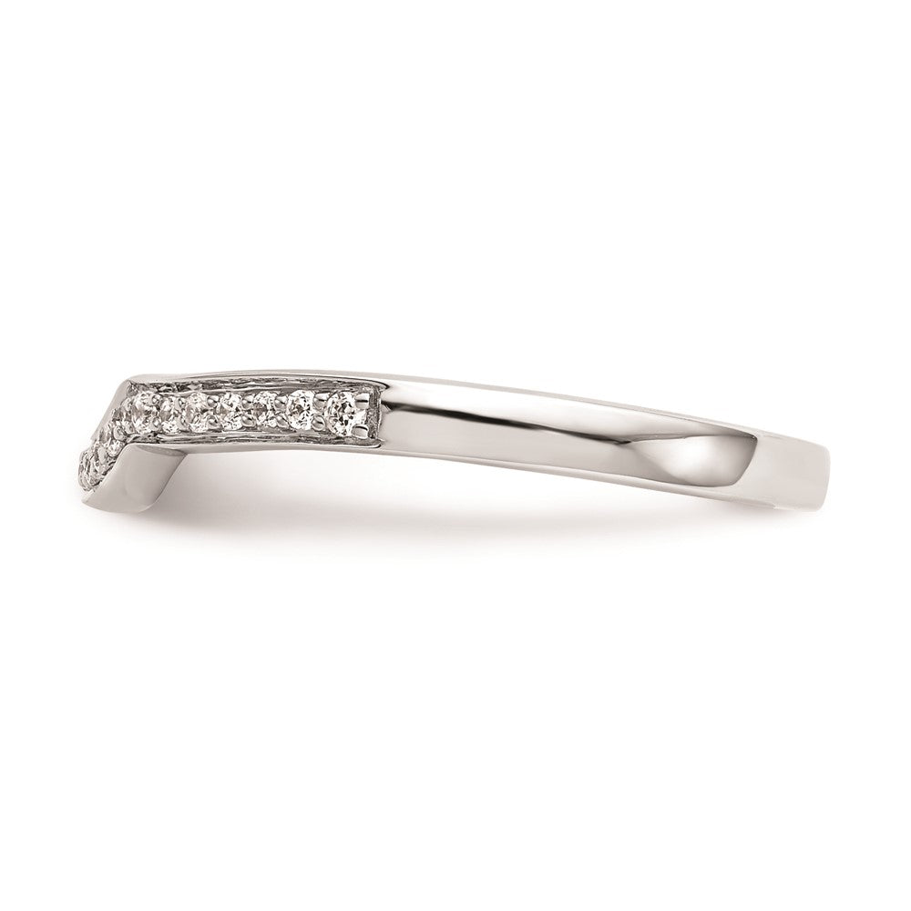14K Weißgold Ehering mit natürlichen Diamanten