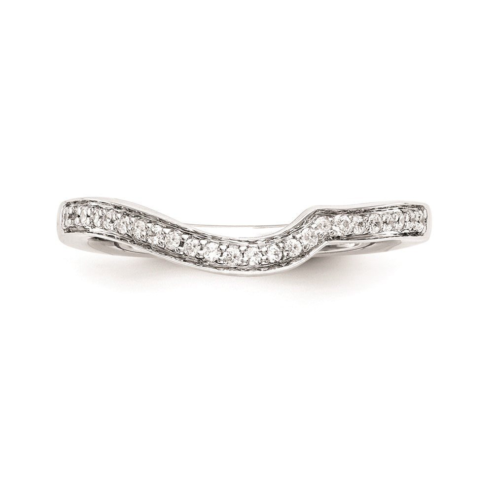 14K Weißgold Ehering mit natürlichen Diamanten