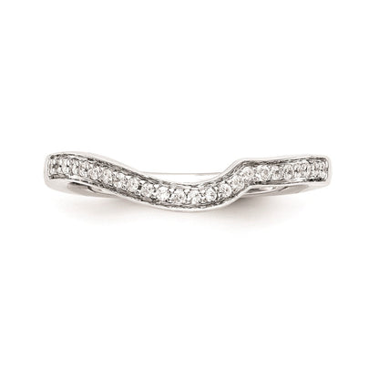 14K Weißgold Ehering mit natürlichen Diamanten