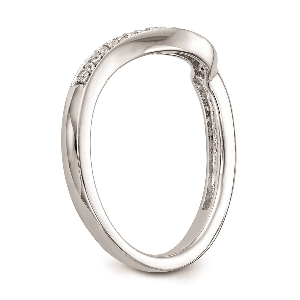 14K Weißgold Ehering mit natürlichen Diamanten