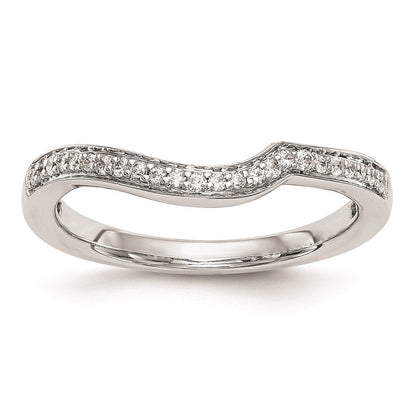 14K Weißgold Ehering mit natürlichen Diamanten