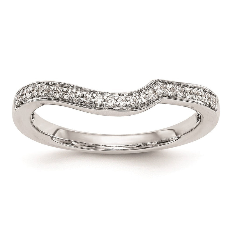 14K Weißgold Ehering mit natürlichen Diamanten