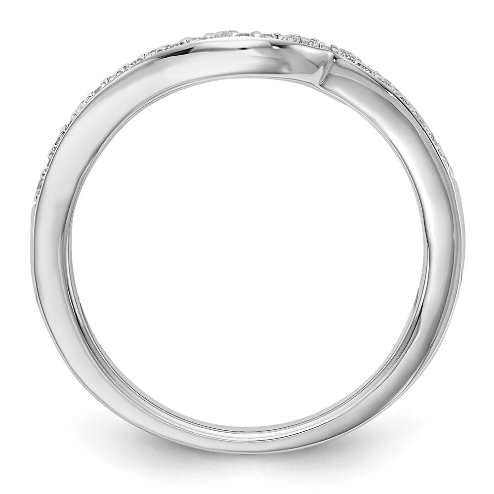 14K Weiß-Roségold Ehering mit 0,125 ct. im Labor gezüchteten Diamanten VS/SI