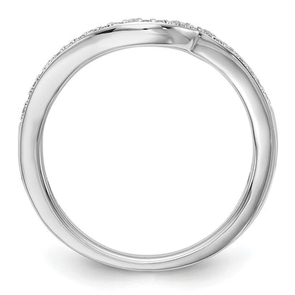 14K Weiß-Roségold Ehering mit 0,125 ct. im Labor gezüchteten Diamanten VS/SI