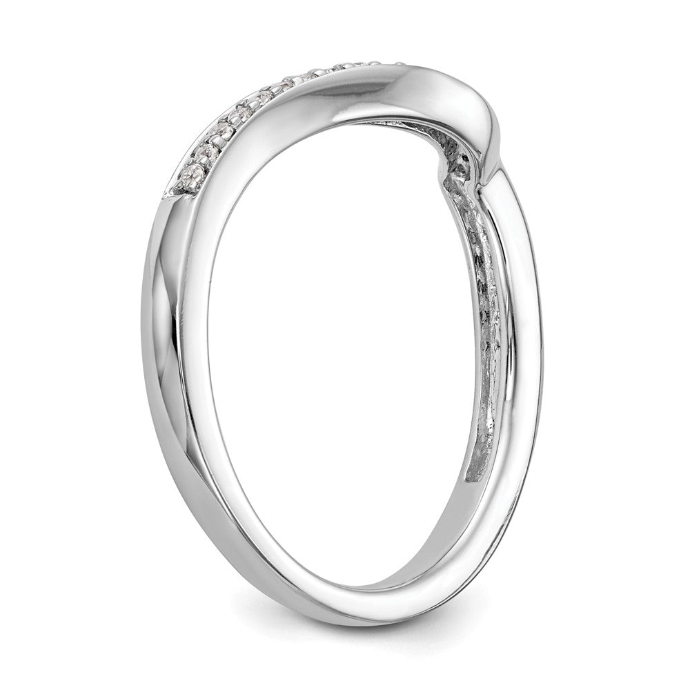 14K Weiß-Roségold Ehering mit 0,125 ct. im Labor gezüchteten Diamanten VS/SI