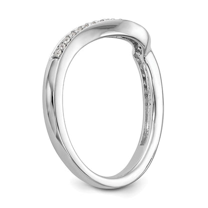 14K Weiß-Roségold Ehering mit 0,125 ct. im Labor gezüchteten Diamanten VS/SI