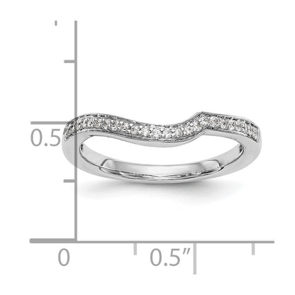 14K Weiß-Roségold Ehering mit 0,125 ct. im Labor gezüchteten Diamanten VS/SI