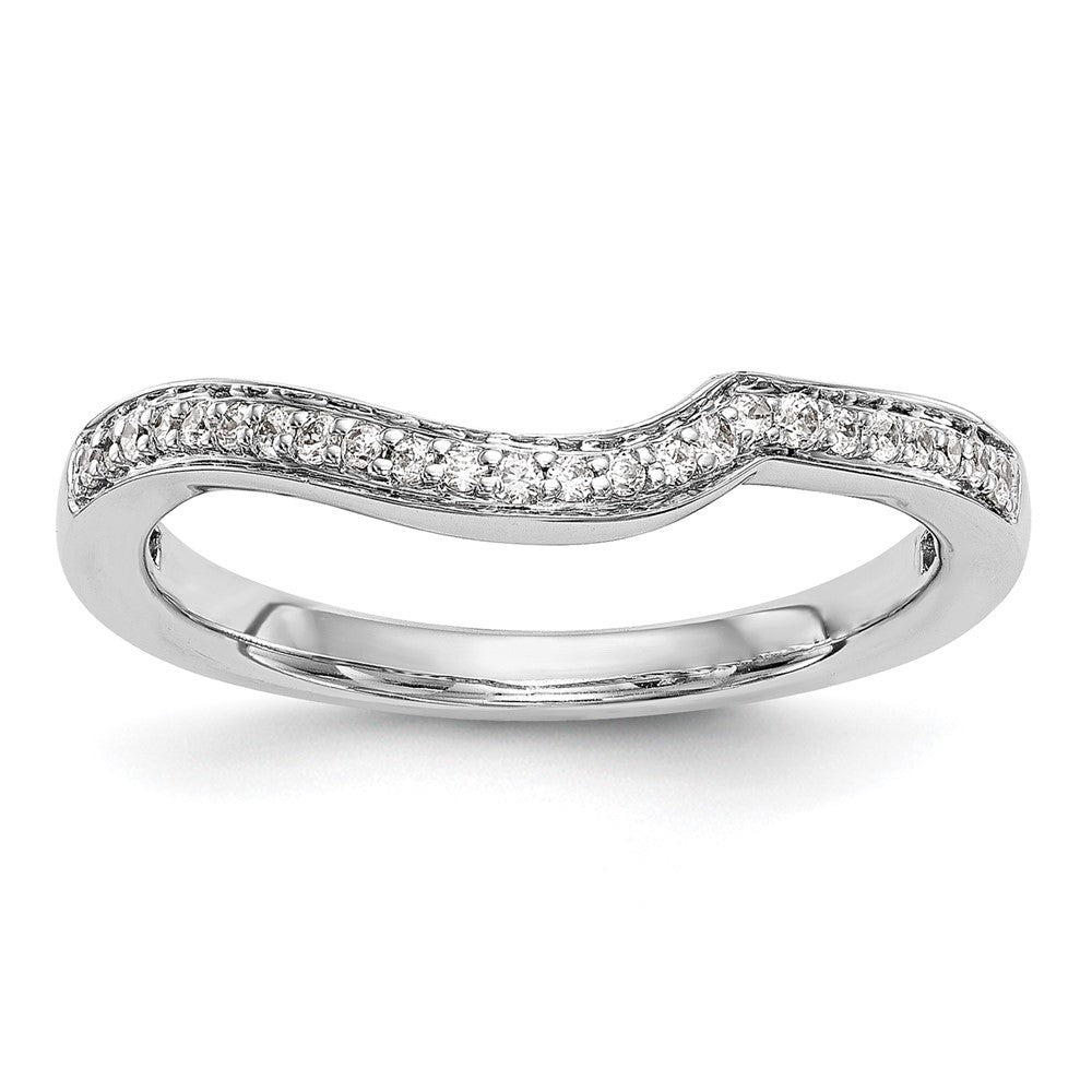 14K Weiß-Roségold Ehering mit 0,125 ct. im Labor gezüchteten Diamanten VS/SI