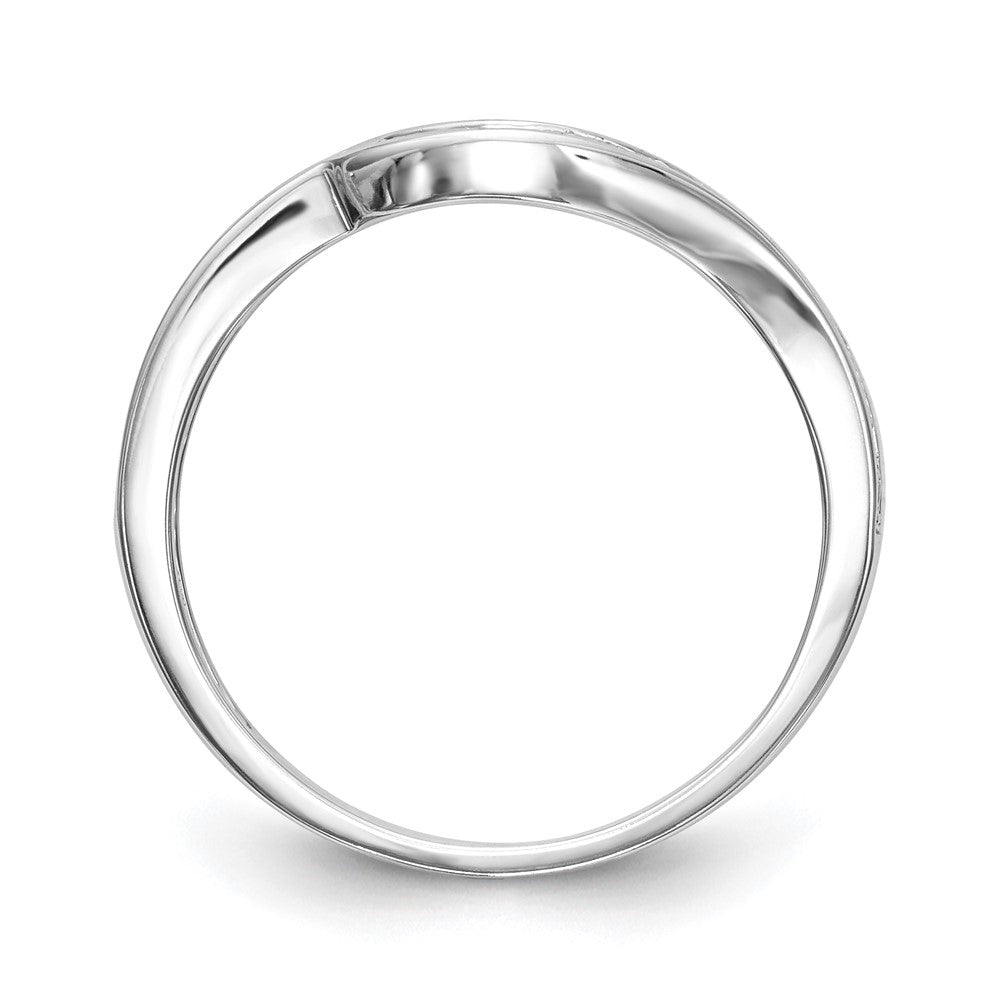 14K Weißgold Zweifarbiger Ring mit Rosé und 0,2 ct. Labor-Diamant VS/SI Ehering