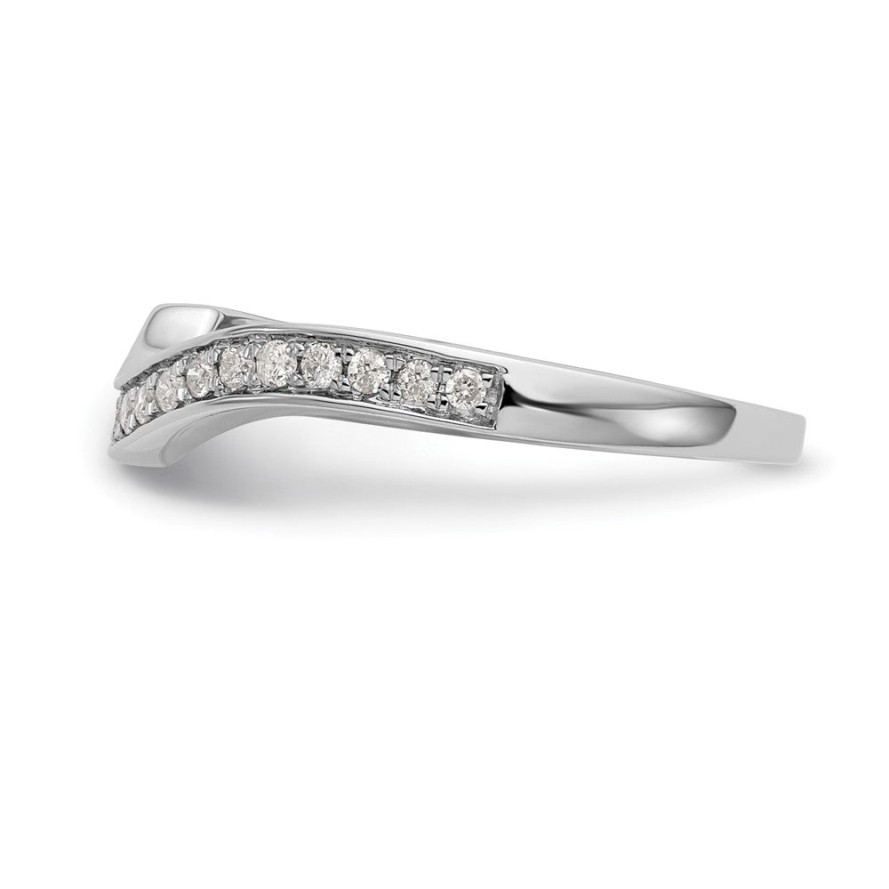 14K Weißgold Zweifarbiger Ring mit Rosé und 0,2 ct. Labor-Diamant VS/SI Ehering