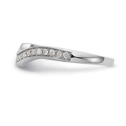 14K Weißgold Zweifarbiger Ring mit Rosé und 0,2 ct. Labor-Diamant VS/SI Ehering