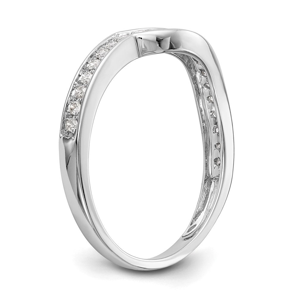 14K Weißgold Zweifarbiger Ring mit Rosé und 0,2 ct. Labor-Diamant VS/SI Ehering