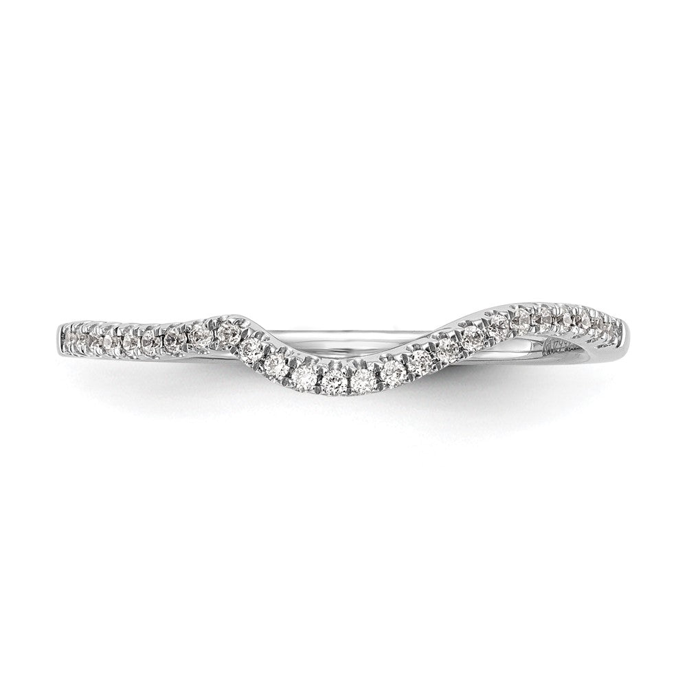Trauring aus 14K Weißgold mit natürlichen Diamanten