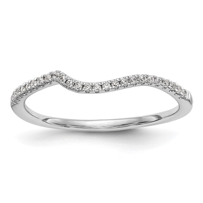 Trauring aus 14K Weißgold mit natürlichen Diamanten