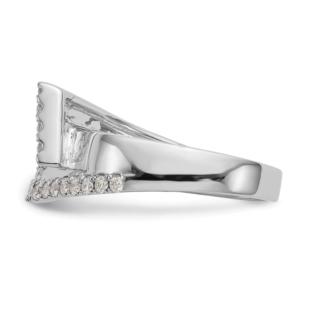 14K Weißgold Verlobungsring mit 0,5 ct. Labor-Diamanten VS/SI+ G+ in Pavé-Fassung