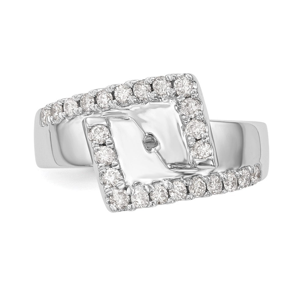 14K Weißgold Verlobungsring mit 0,5 ct. Labor-Diamanten VS/SI+ G+ in Pavé-Fassung