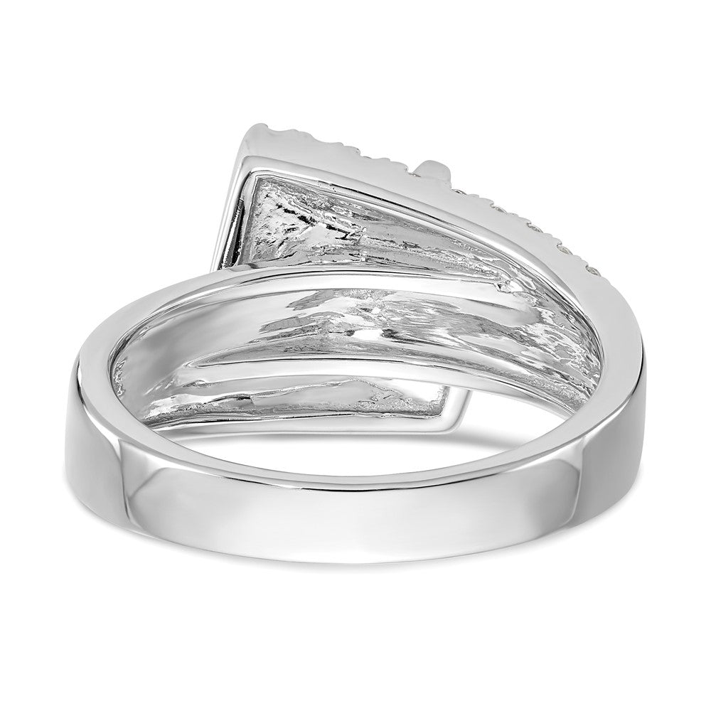 14K Weißgold Verlobungsring mit 0,5 ct. Labor-Diamanten VS/SI+ G+ in Pavé-Fassung