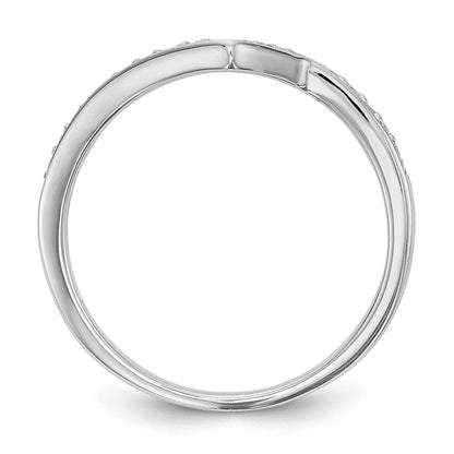 14K Weißgold Ehering mit natürlichen Diamanten