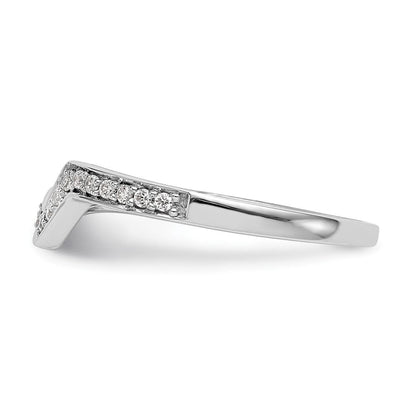 14K Weißgold Ehering mit natürlichen Diamanten