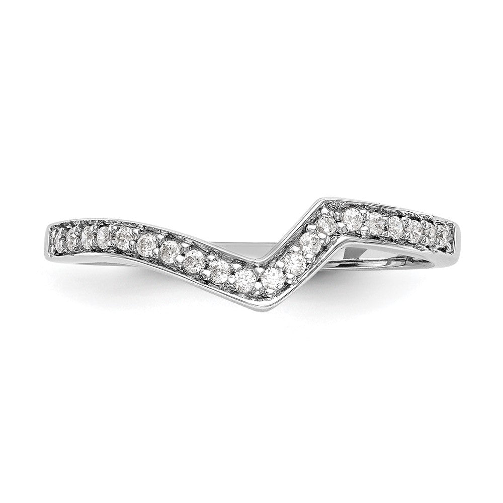 14K Weißgold Ehering mit natürlichen Diamanten
