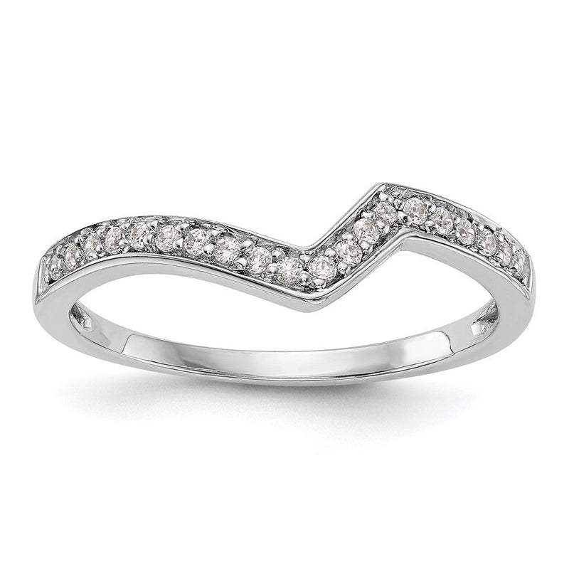 14K Weißgold Ehering mit natürlichen Diamanten