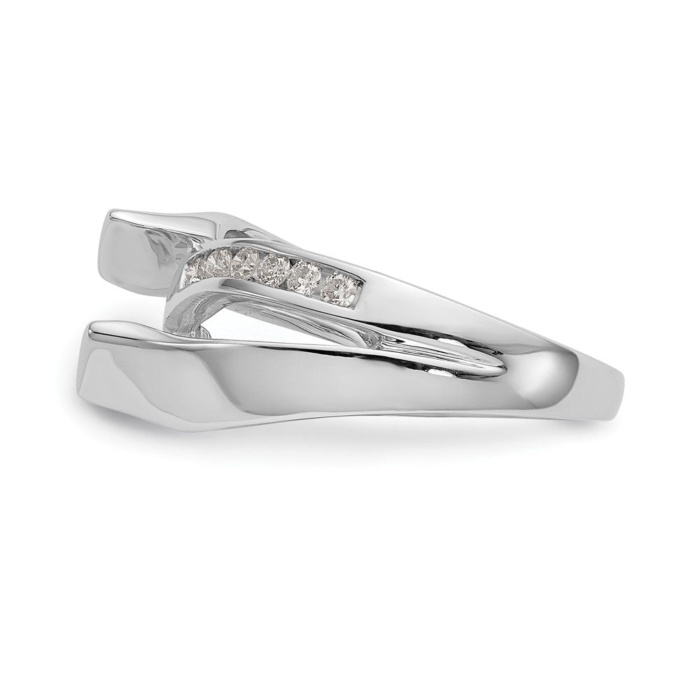 14K Weißgold Verlobungsring mit 0,2 ct. im Labor gezüchtetem Diamanten VS/SI+ G+, Halbfassung, Pavé-Fassung