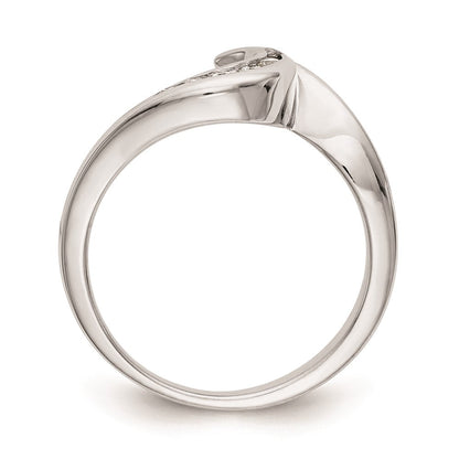 14K Weißgold Ehering mit natürlichen Diamanten