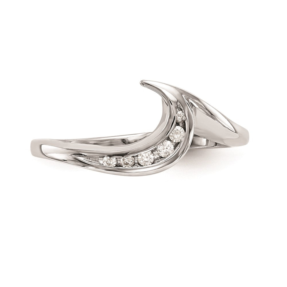 14K Weißgold Ehering mit natürlichen Diamanten