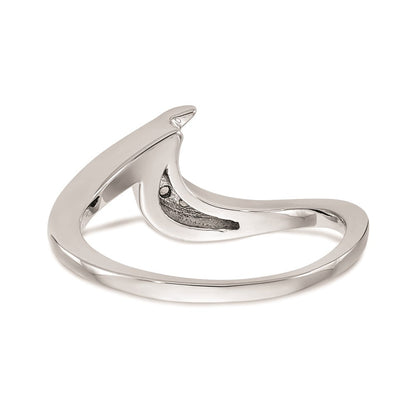 14K Weißgold Ehering mit natürlichen Diamanten