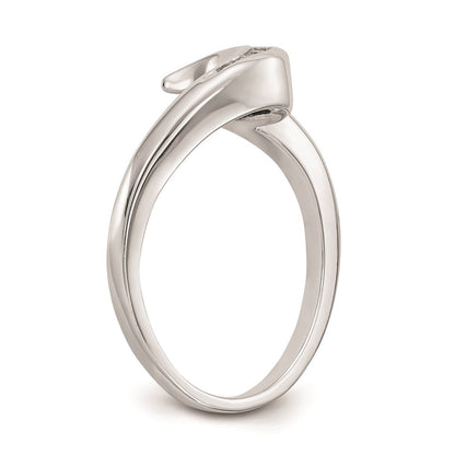 14K Weißgold Ehering mit natürlichen Diamanten
