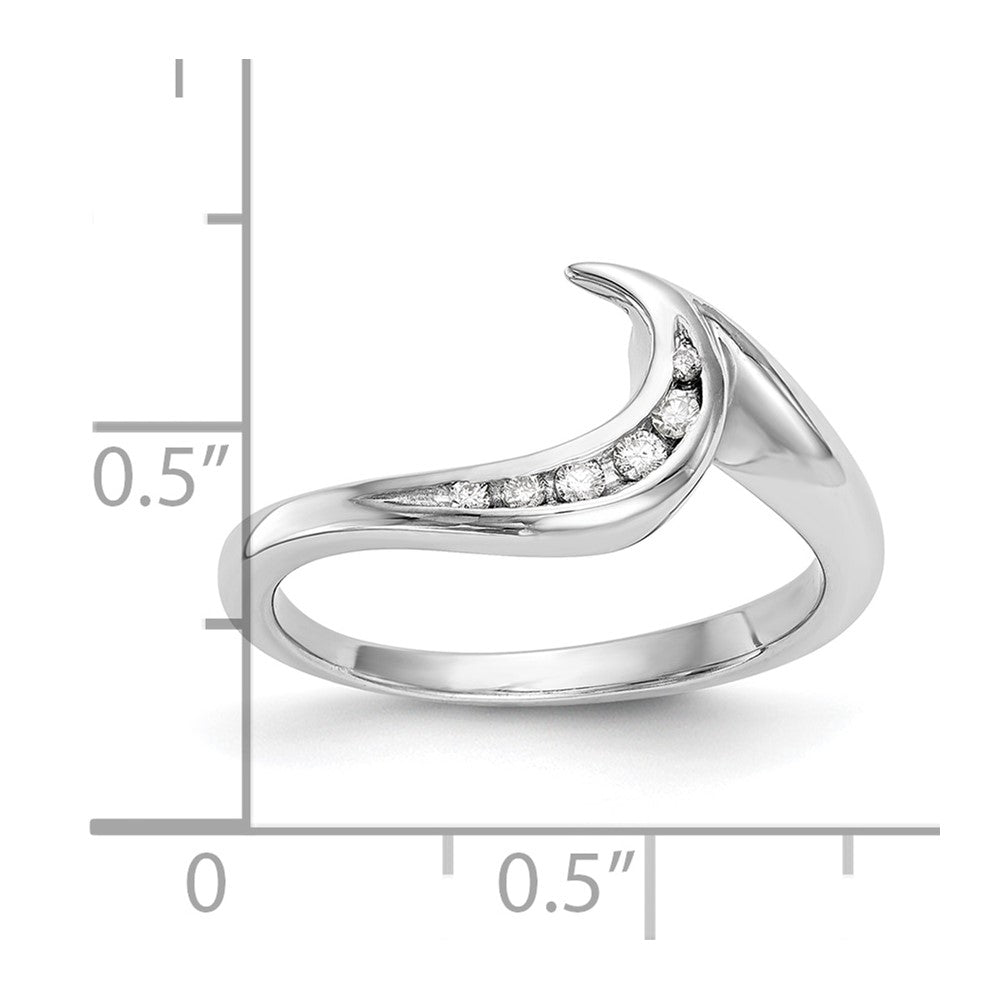 14K Weißgold Ehering mit natürlichen Diamanten