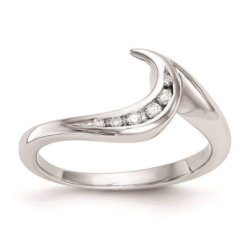 14K Weißgold Ehering mit natürlichen Diamanten