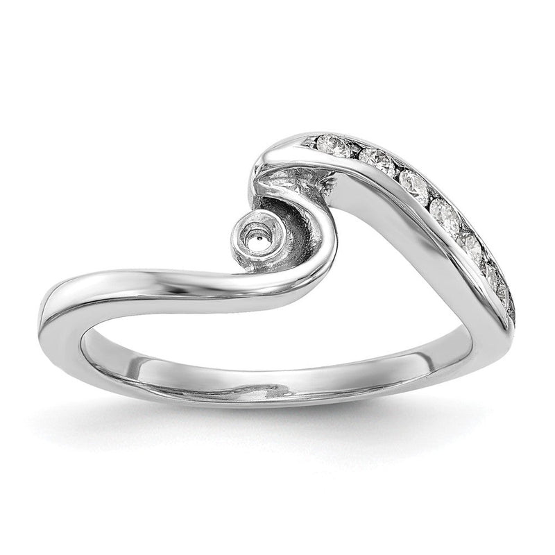 14 Karat Weißgold Verlobungsring mit Labordiamant und Krappenfassung