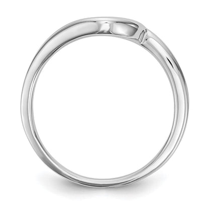 14K Weißgold Poliert Contoured Ehering