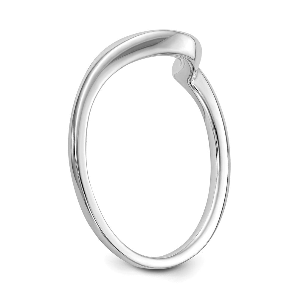 14K Weißgold Poliert Contoured Ehering