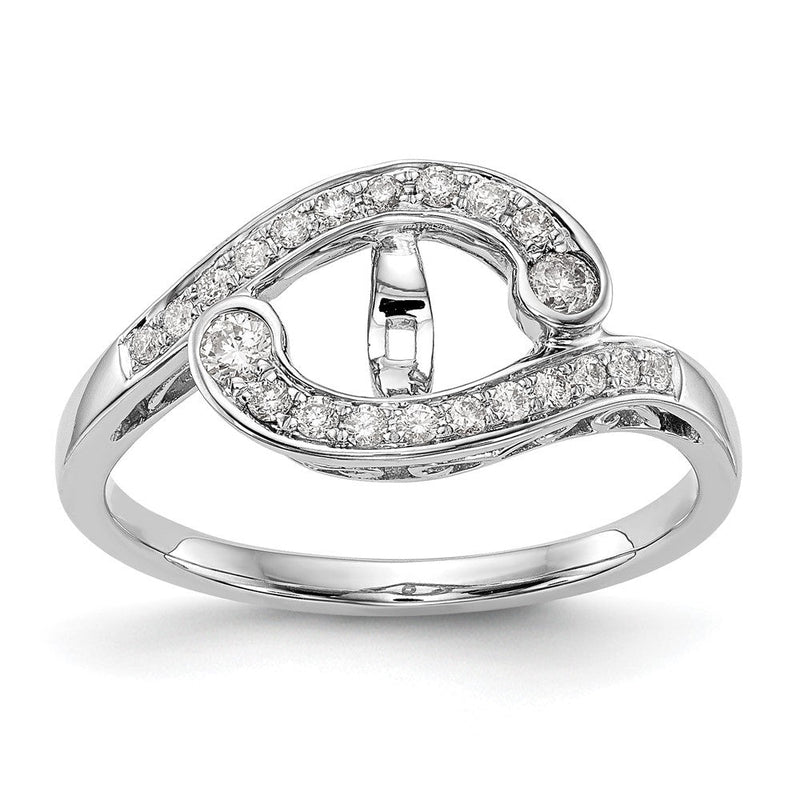 14K Weißgold Verlobungsring im Überkreuz-Design mit Labordiamanten, 0,25 ct